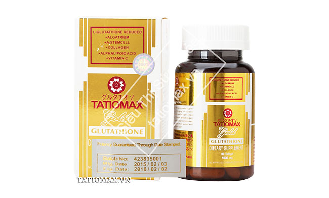 Trắng da bằng Tatiomax Gold 1800mg giúp thúc đẩy độ sáng làn da